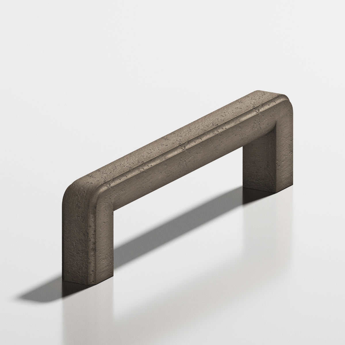 Colonial Bronze 790 Fluted Square Pull, 7/16 x 1/2 in Cross Section - Distressed Pewter