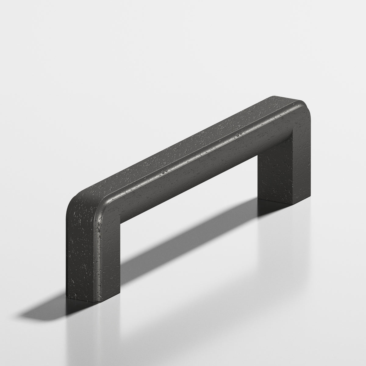 Colonial Bronze 795 Fluted Square Pull, 1 x 3/4 in Cross Section - Distressed Satin Black