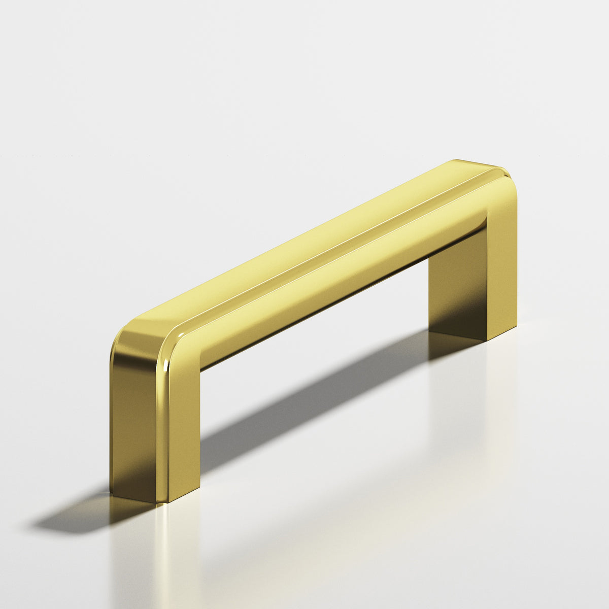 Colonial Bronze 792 Fluted Square Pull, 5/8 x 3/8 in Cross Section - French Gold