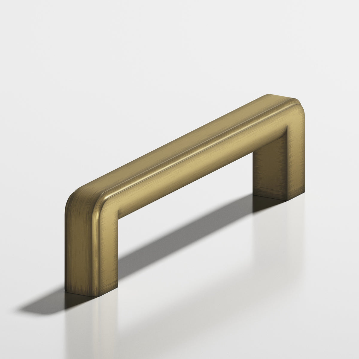 Colonial Bronze 795 Fluted Square Pull, 1 x 3/4 in Cross Section - Matte Antique Satin Brass