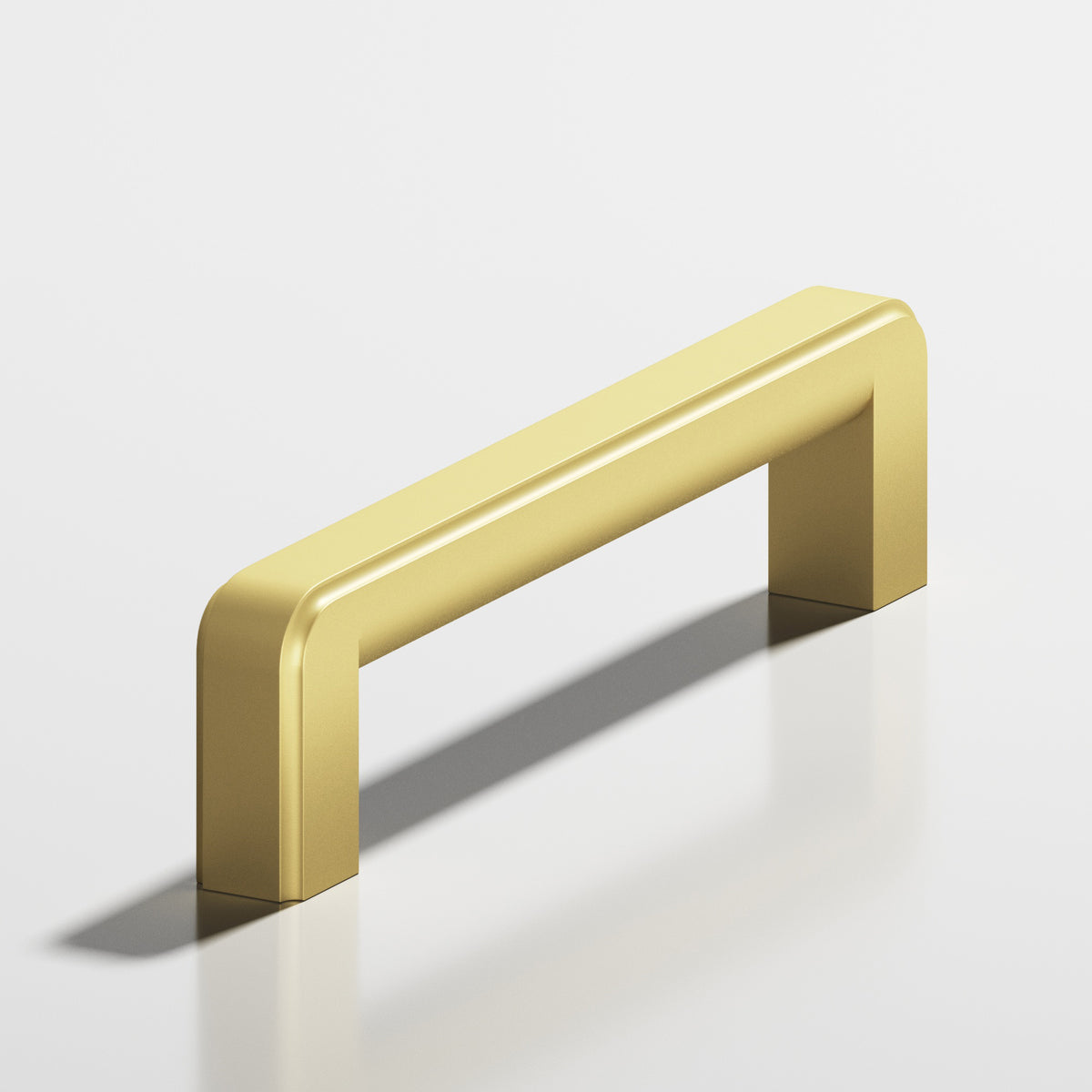 Colonial Bronze 790 Fluted Square Pull, 7/16 x 1/2 in Cross Section - Matte Satin Brass