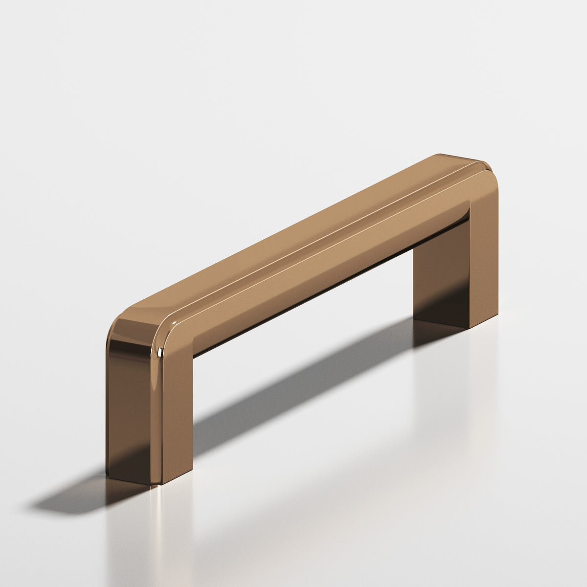 Colonial Bronze 790 Fluted Square Pull, 7/16 x 1/2 in Cross Section - Polished Bronze