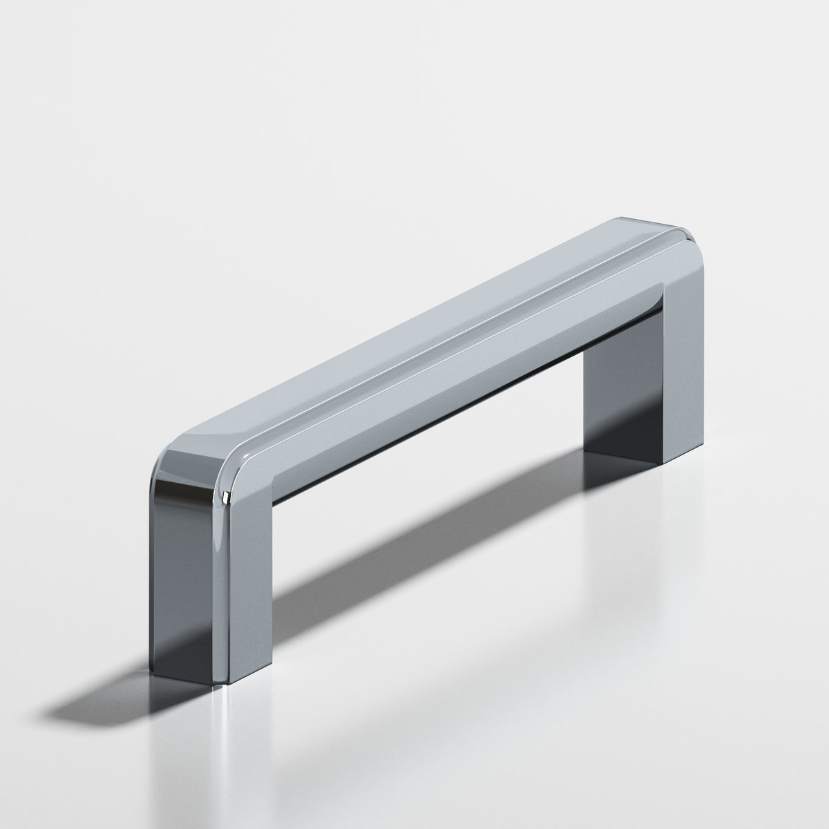 Colonial Bronze 792 Fluted Square Pull, 5/8 x 3/8 in Cross Section - Polished Chrome