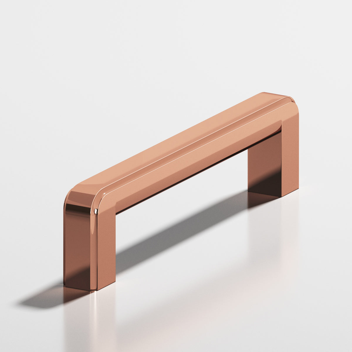 Colonial Bronze 790 Fluted Square Pull, 7/16 x 1/2 in Cross Section - Polished Copper
