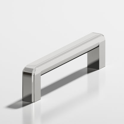 Colonial Bronze 795 Fluted Square Pull, 1 x 3/4 in Cross Section - Polished Nickel