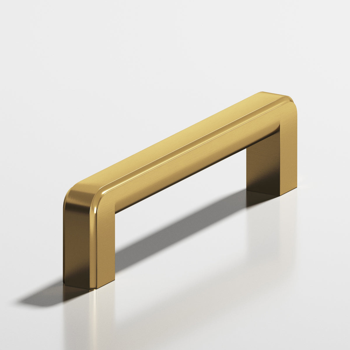Colonial Bronze 790 Fluted Square Pull, 7/16 x 1/2 in Cross Section - Satin Brass