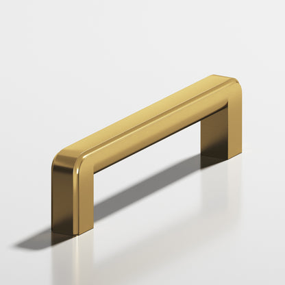 Colonial Bronze 795 Fluted Square Pull, 1 x 3/4 in Cross Section - Satin Brass