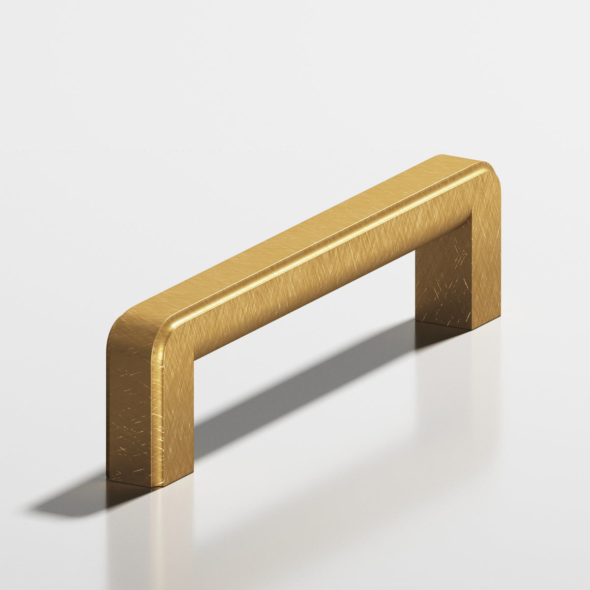 Colonial Bronze 790 Fluted Square Pull, 7/16 x 1/2 in Cross Section - Weathered Brass