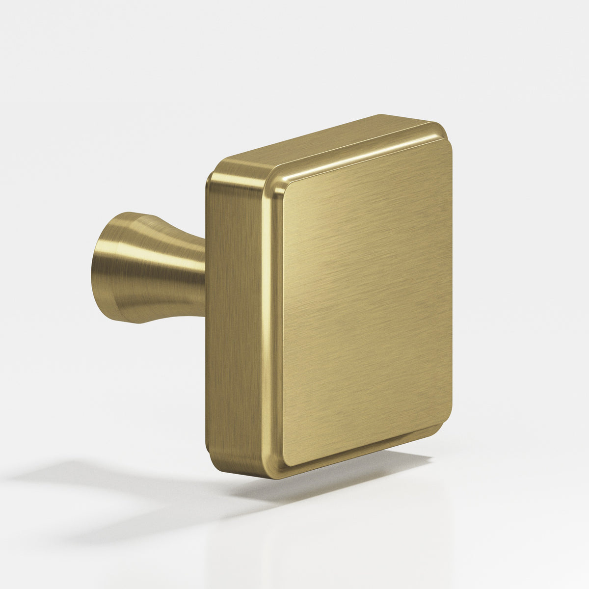 Colonial Bronze 798 Fluted Square Knob, 1-1/4 in - Antique Brass