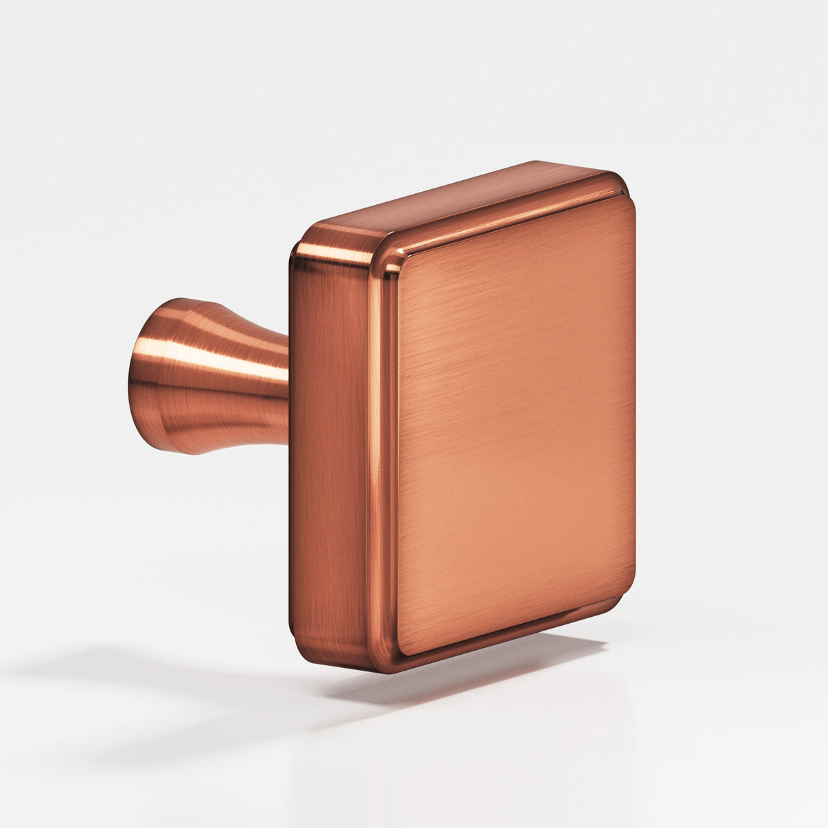 Colonial Bronze 799 Fluted Square Knob, 1-1/2 in - Antique Copper