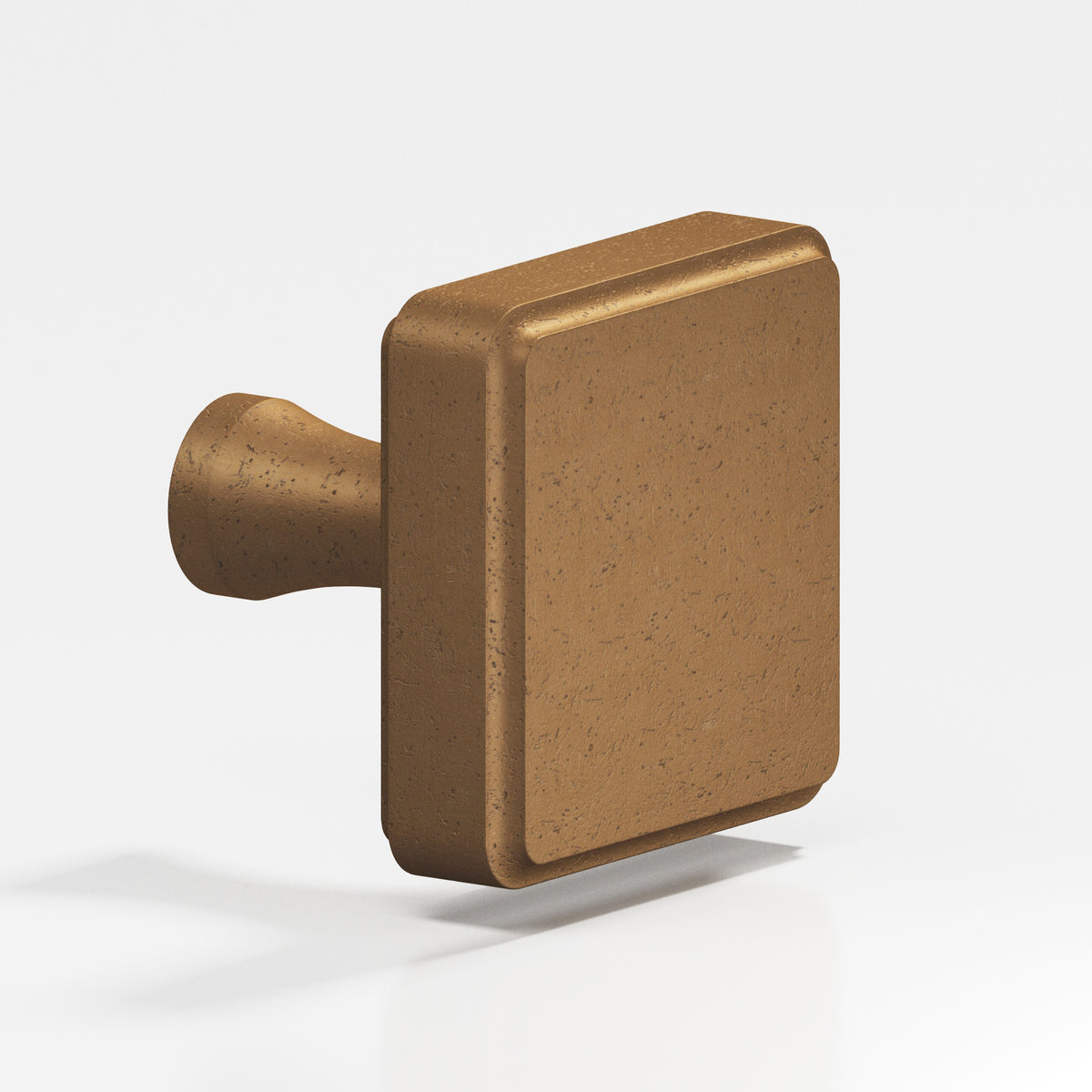 Colonial Bronze 797 Fluted Square Knob, 1 in - Distressed Light Statuary Bronze