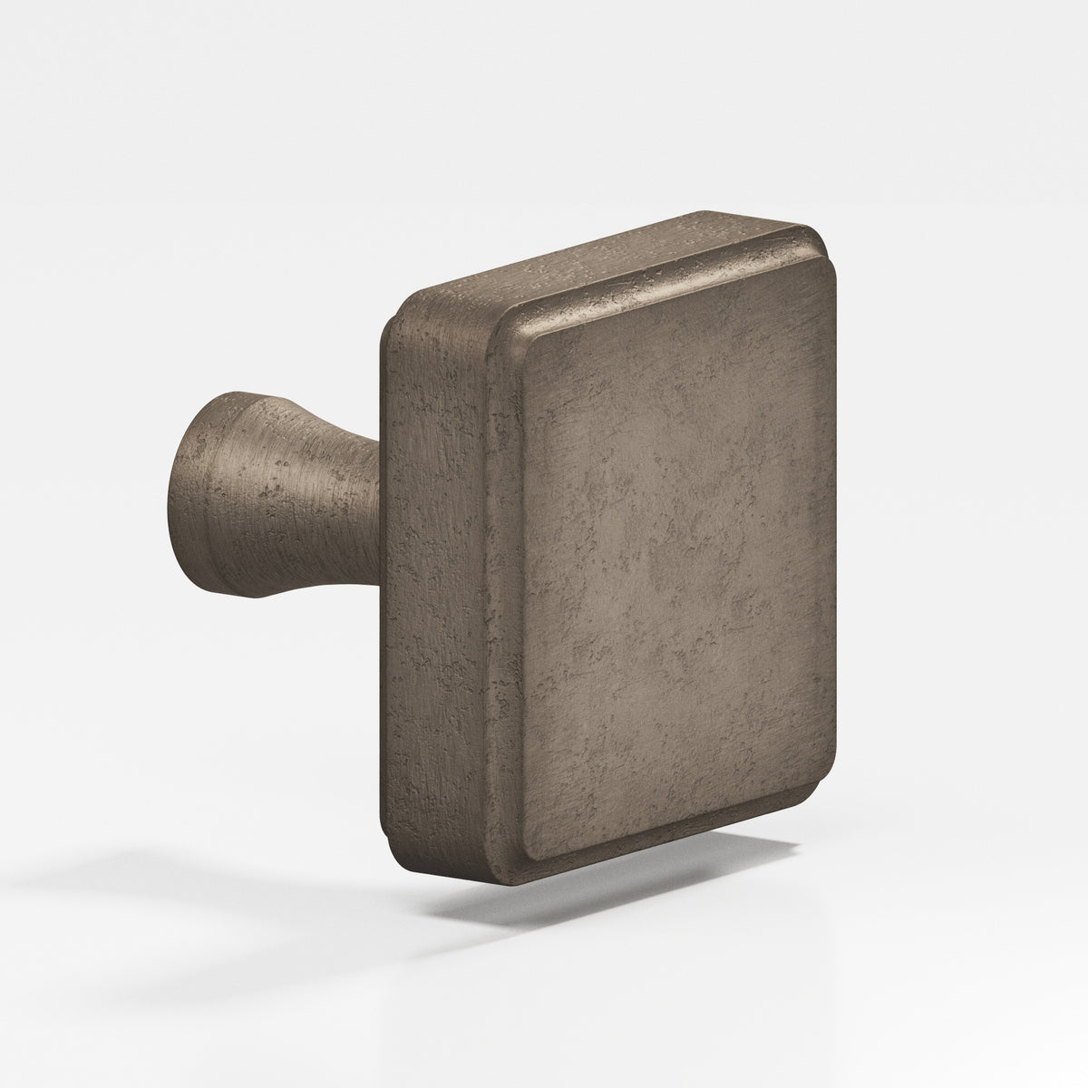 Colonial Bronze 799 Fluted Square Knob, 1-1/2 in - Distressed Pewter
