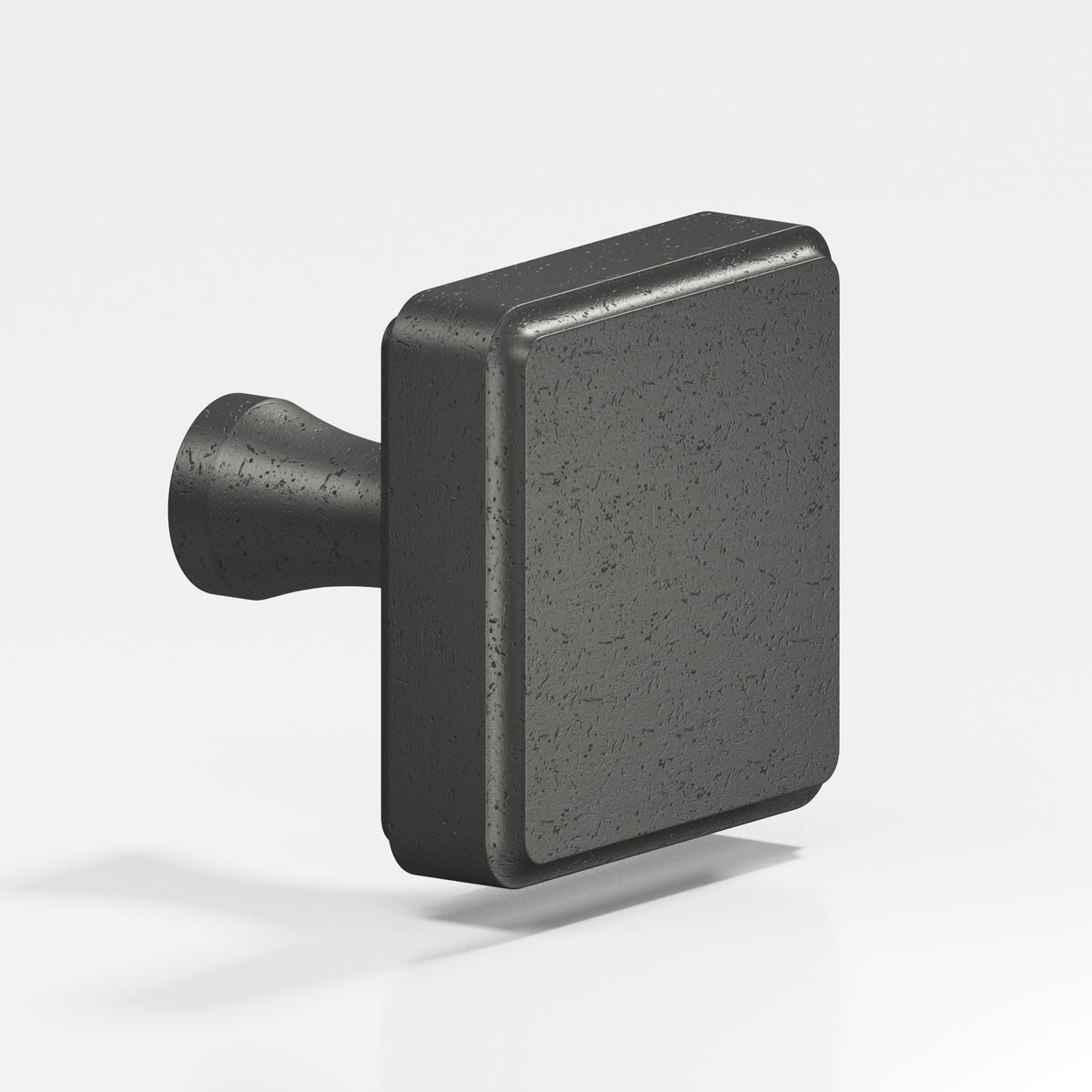 Colonial Bronze 799 Fluted Square Knob, 1-1/2 in - Distressed Satin Black