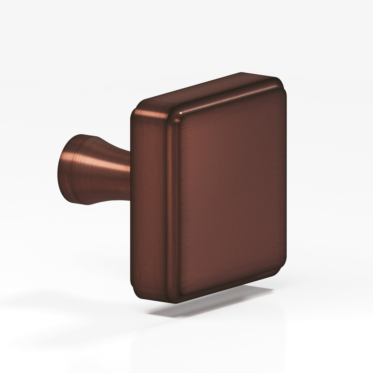 Colonial Bronze 797 Fluted Square Knob, 1 in - Matte Antique Copper
