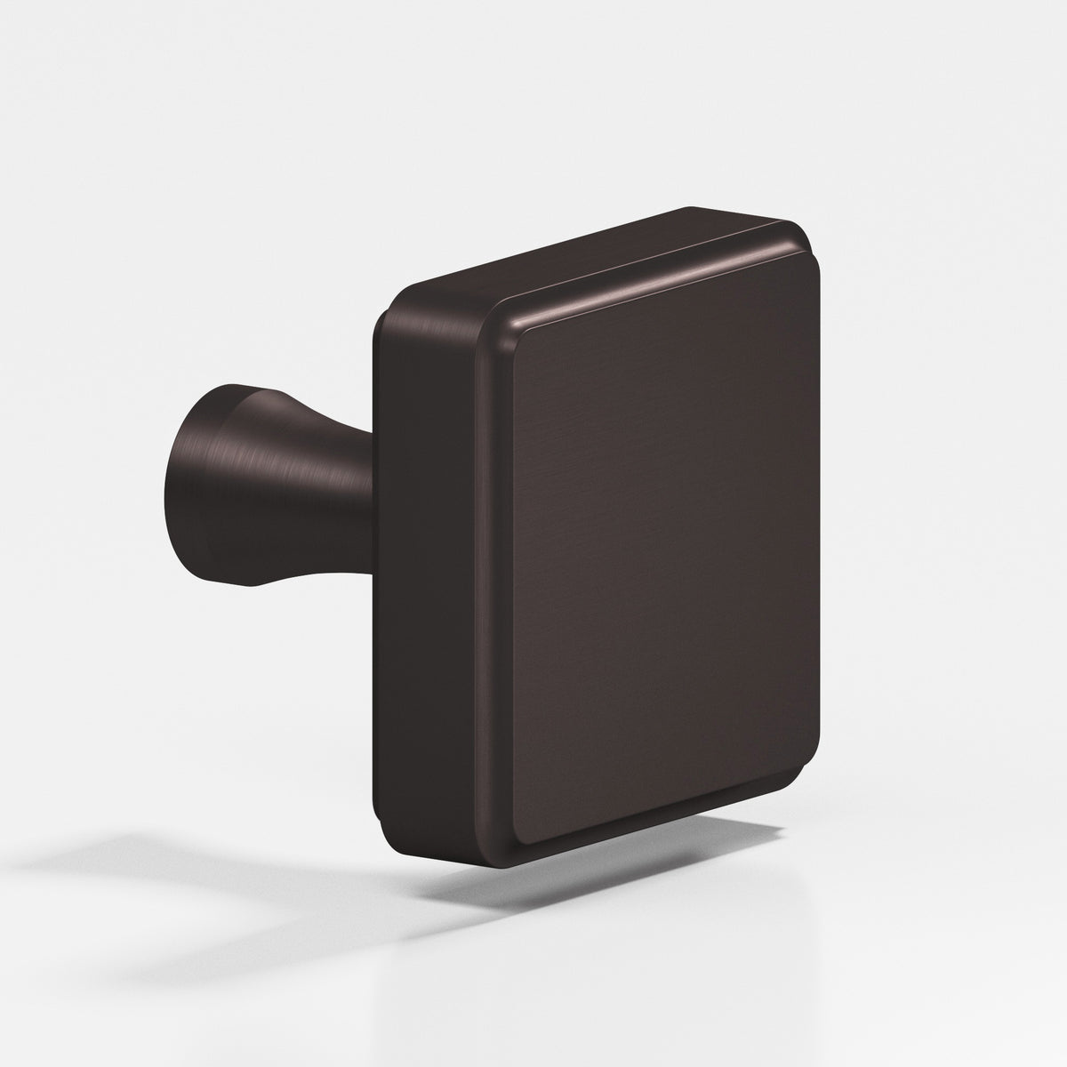 Colonial Bronze 797 Fluted Square Knob, 1 in - Matte Dark Statuary Bronze