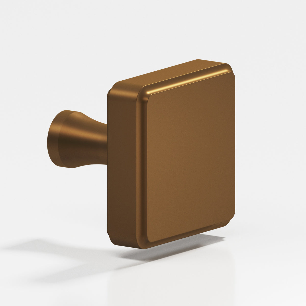 Colonial Bronze 797 Fluted Square Knob, 1 in - Matte Light Statuary Bronze