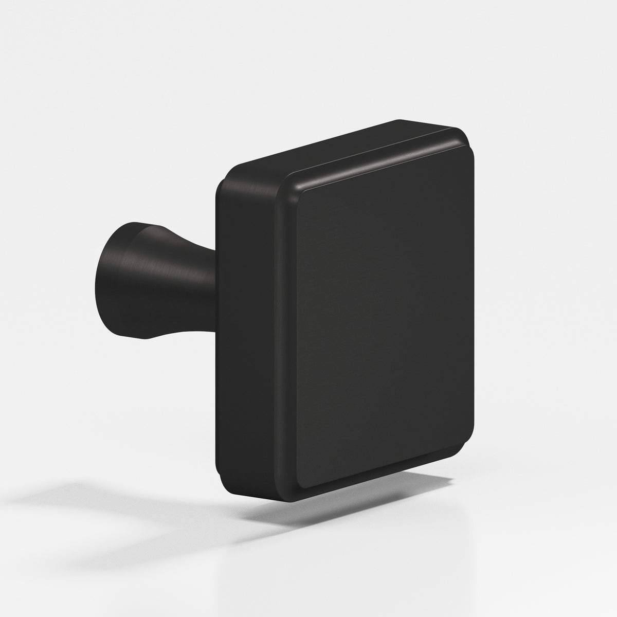 Colonial Bronze 797 Fluted Square Knob, 1 in - Matte Satin Black