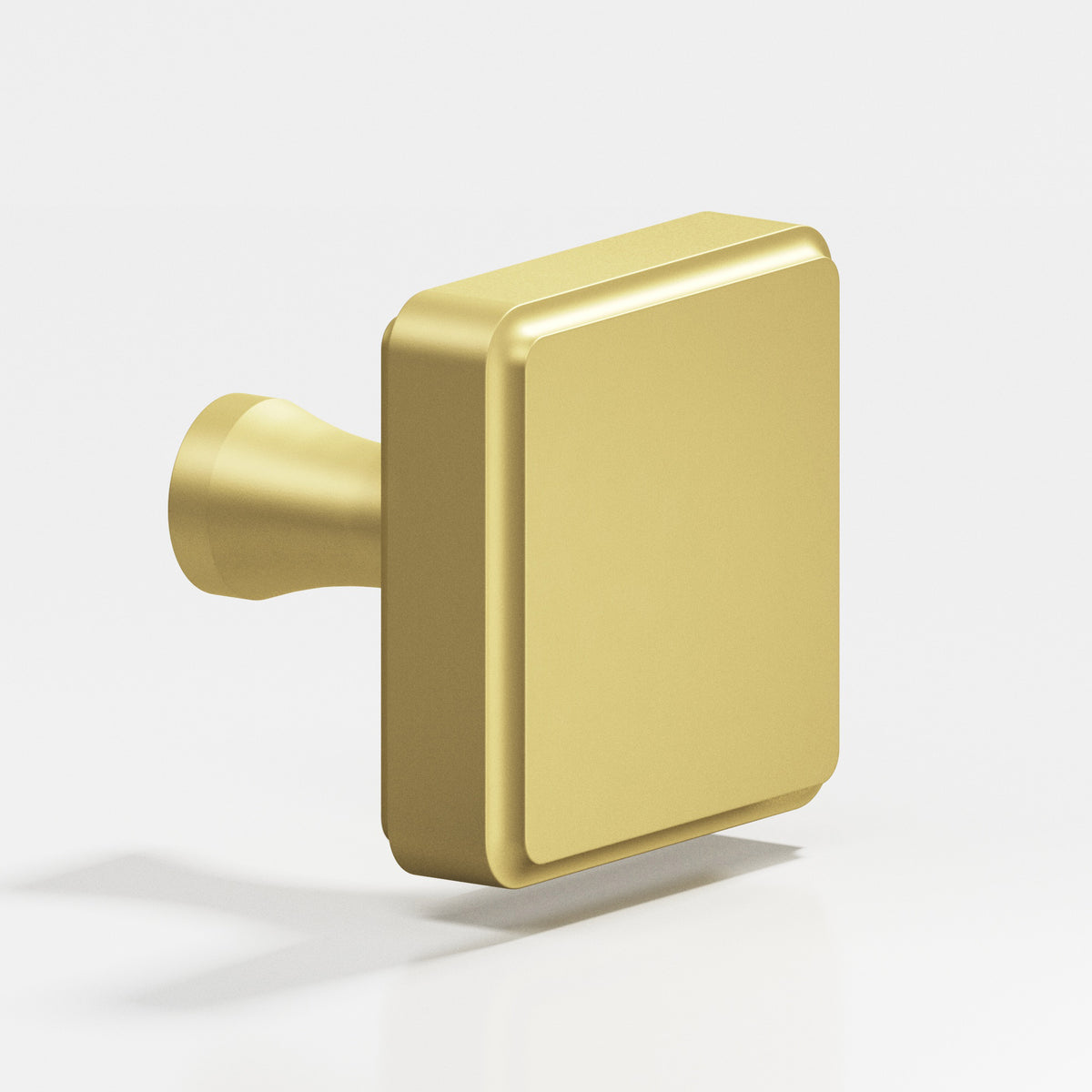Colonial Bronze 799 Fluted Square Knob, 1-1/2 in - Matte Satin Brass