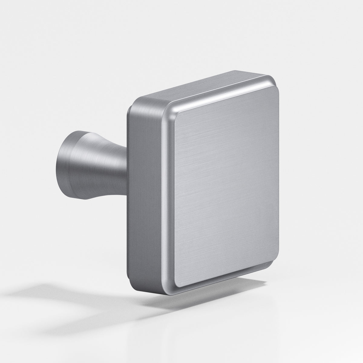 Colonial Bronze 797 Fluted Square Knob, 1 in - Matte Satin Chrome