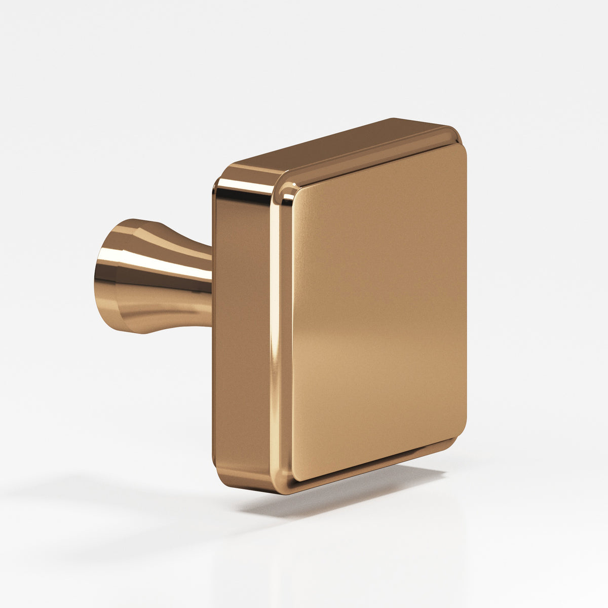 Colonial Bronze 798 Fluted Square Knob, 1-1/4 in - Polished Bronze