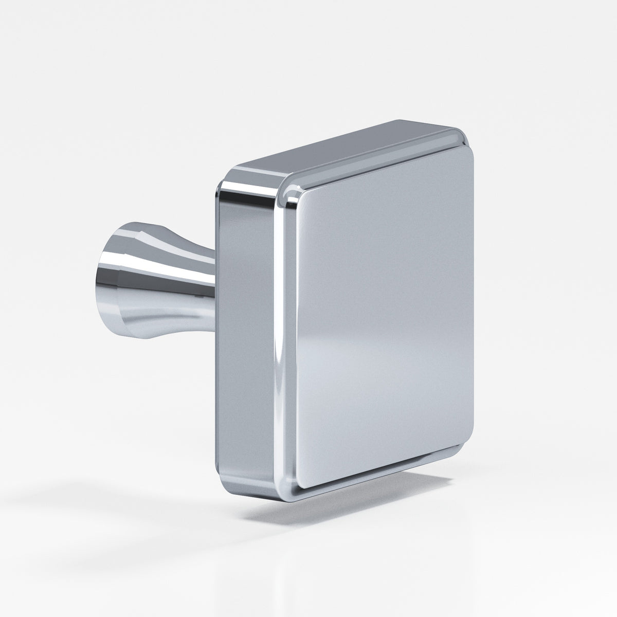 Colonial Bronze 797 Fluted Square Knob, 1 in - Polished Chrome