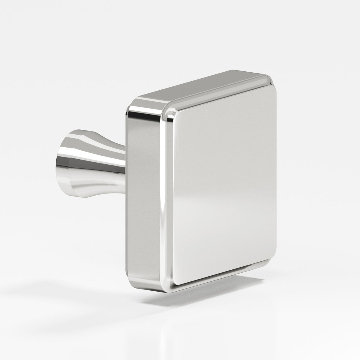 Colonial Bronze 799 Fluted Square Knob, 1-1/2 in - Polished Nickel