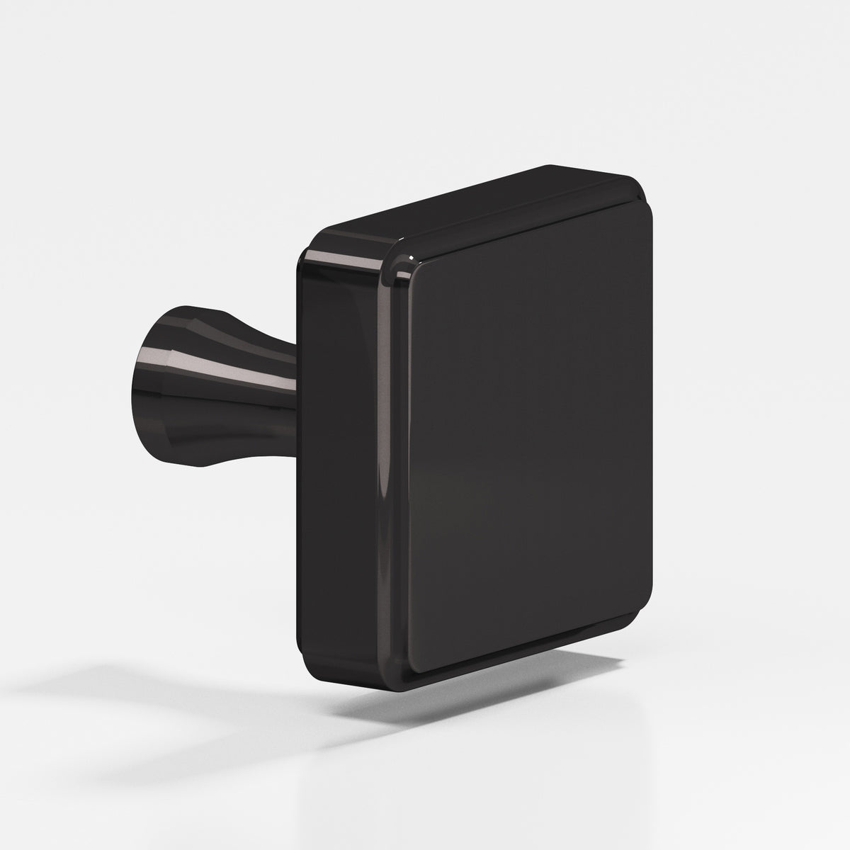 Colonial Bronze 798 Fluted Square Knob, 1-1/4 in - Satin Black