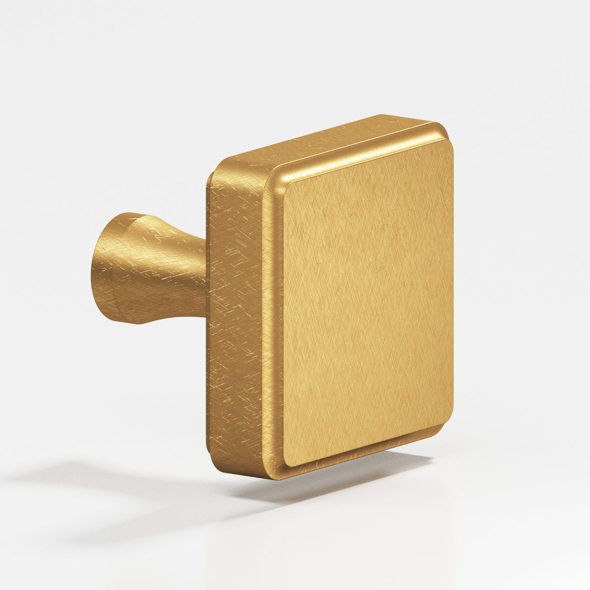 Colonial Bronze 797 Fluted Square Knob, 1 in - Weathered Brass