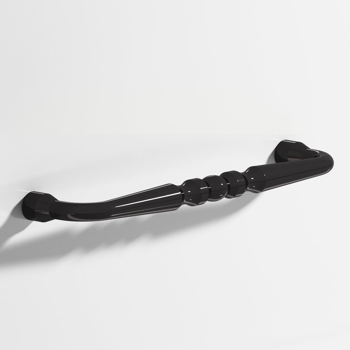 Colonial Bronze 815 Beaded Wire Pull with Bull-Nosed Ends, 3/4 in Diameter - Satin Black