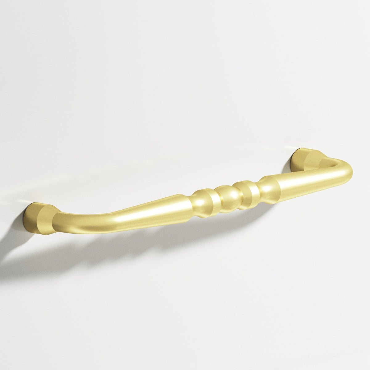 Colonial Bronze 815 Beaded Wire Pull with Bull-Nosed Ends, 3/4 in Diameter - Matte Satin Brass