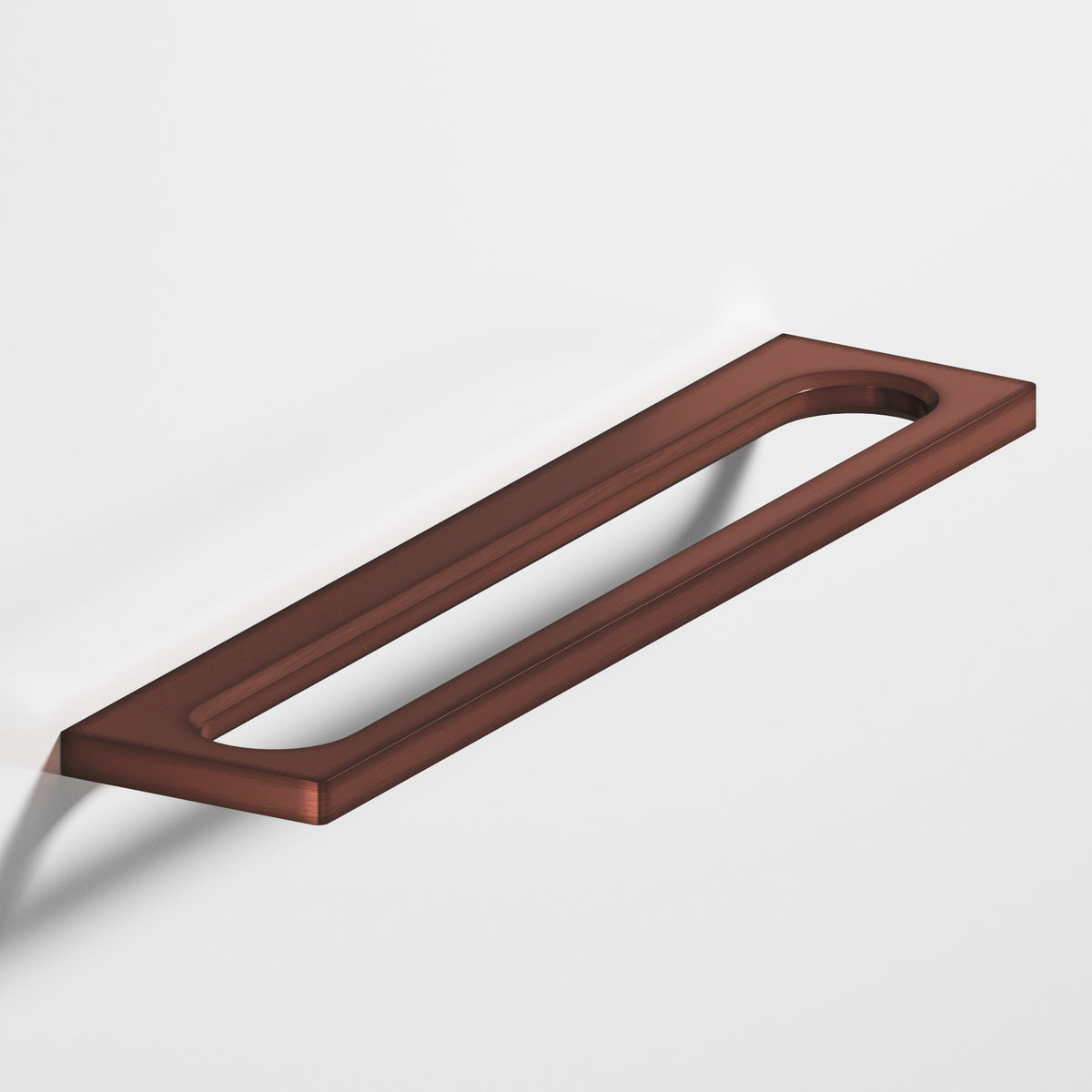 Colonial Bronze 887 Squared Front Racetrack Pull, 2 in Projection - Matte Antique Copper