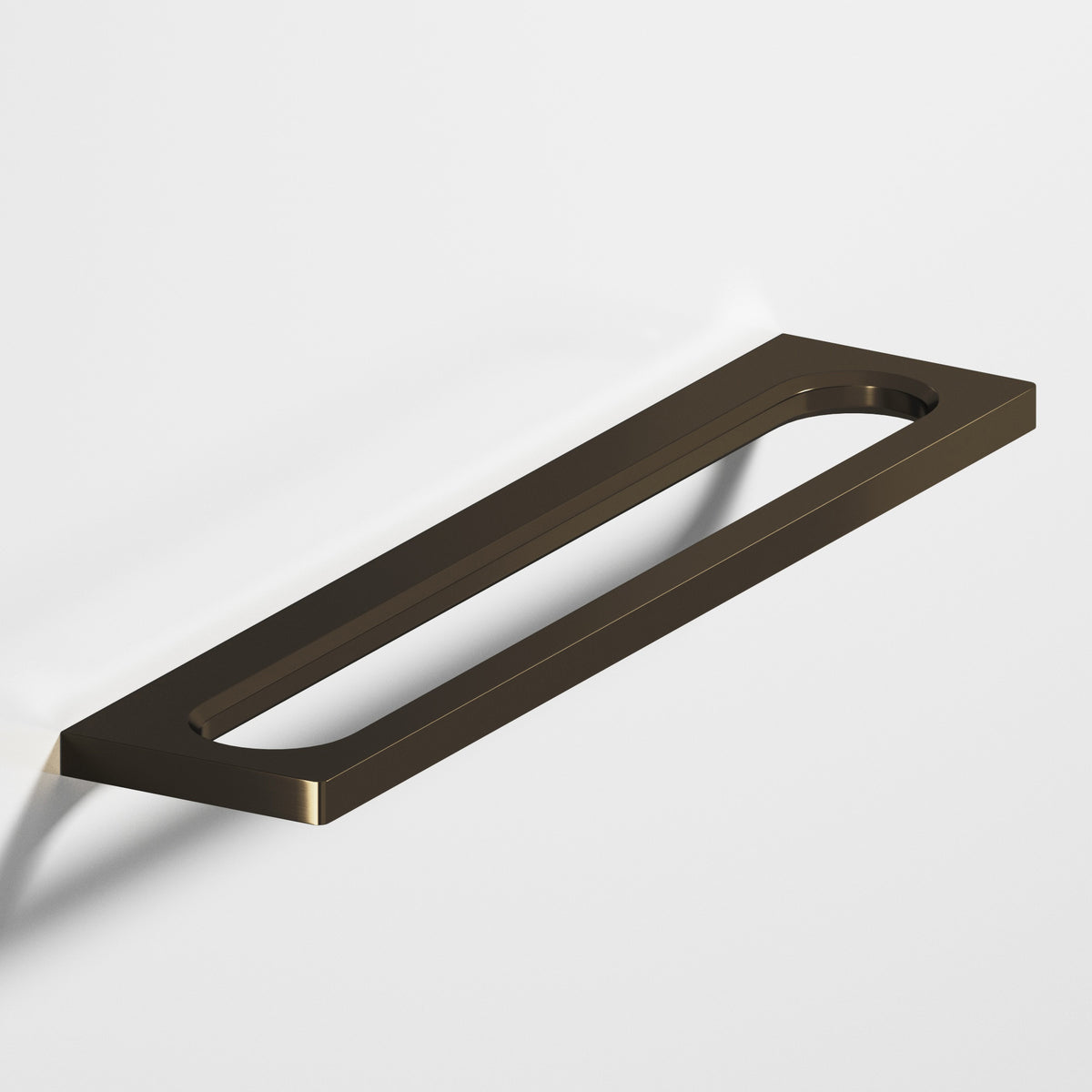 Colonial Bronze 887 Squared Front Racetrack Pull, 2 in Projection - Oil Rubbed Bronze