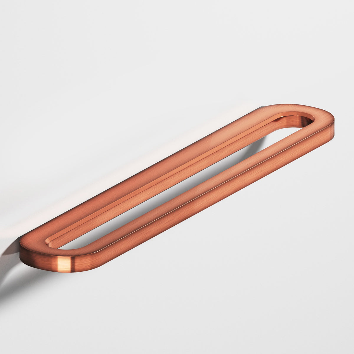 Colonial Bronze 890 Fully Rounded Racetrack Knob and Pull, 1-1/2 in Projection - Antique Copper