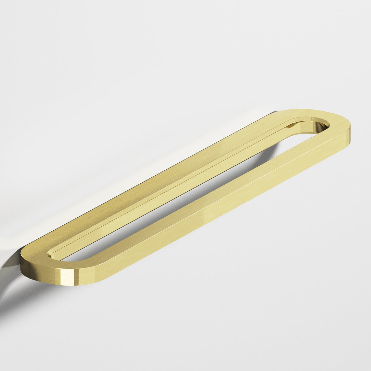 Colonial Bronze 890 Fully Rounded Racetrack Knob and Pull, 1-1/2 in Projection - Unlacquered Polished Brass