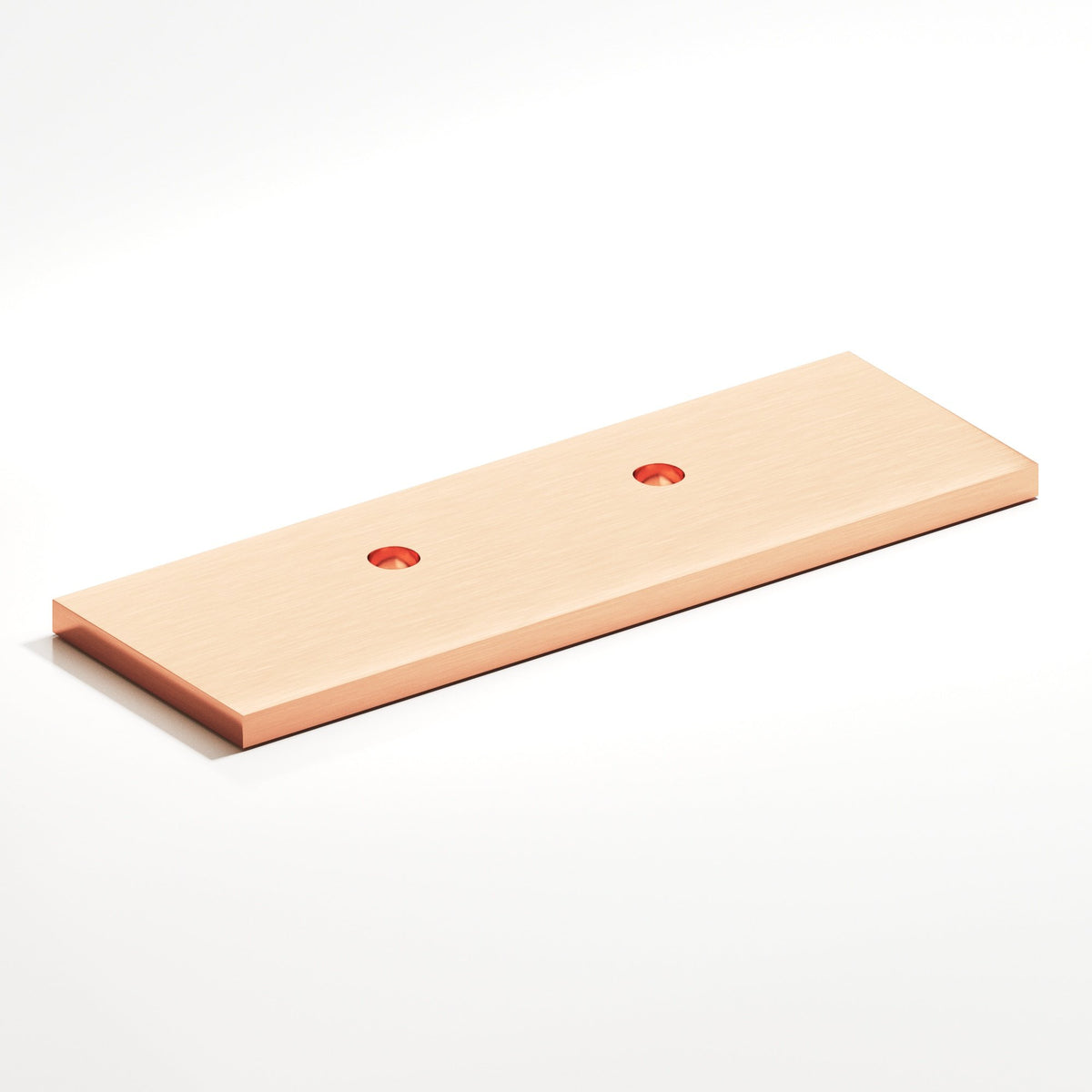 Colonial Bronze 9420 Offset Rectangular Backplate, 1 in Wide, for 420, 457 and 458 Series - Satin Copper