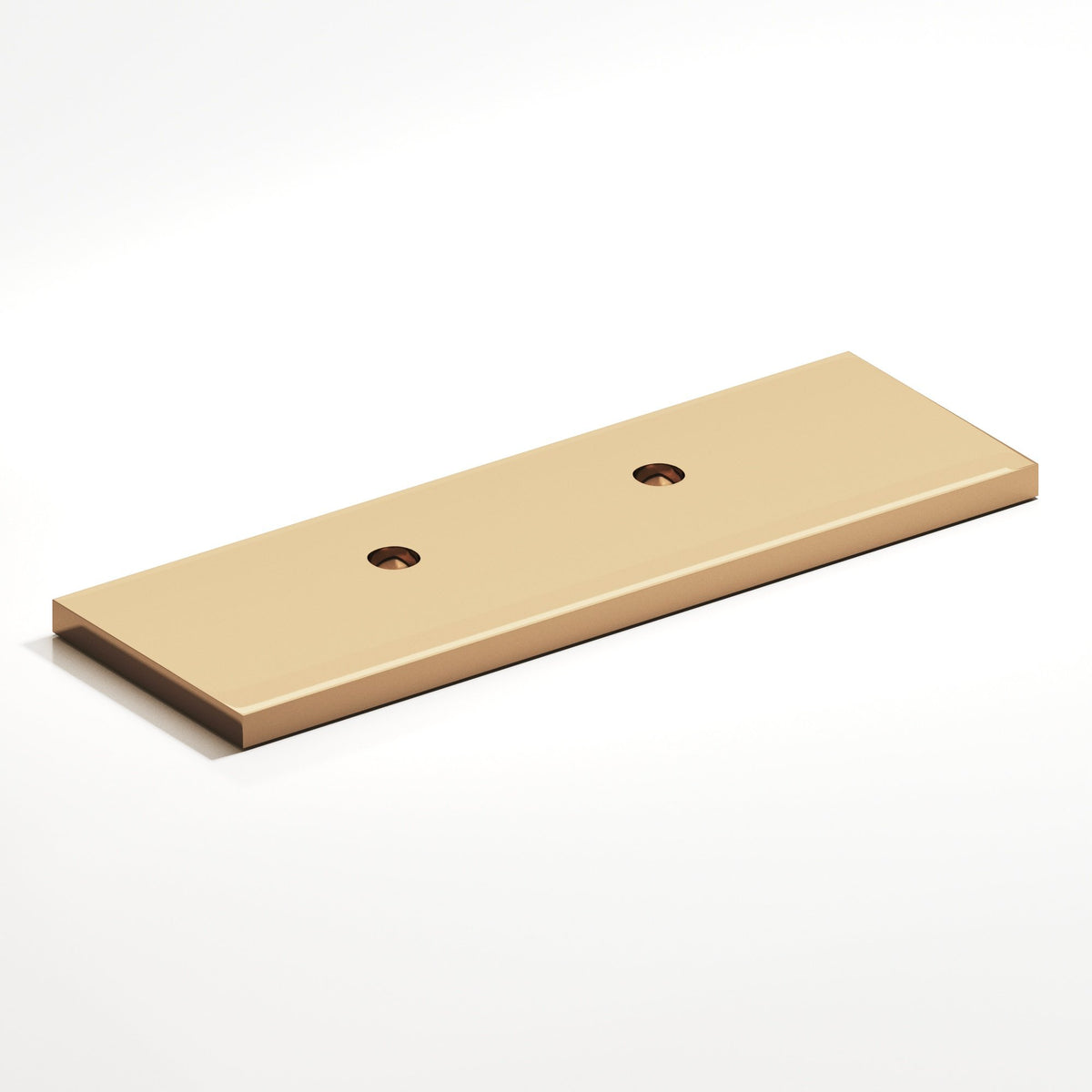 Colonial Bronze 9420 Offset Rectangular Backplate, 1 in Wide, for 420, 457 and 458 Series - Polished Bronze