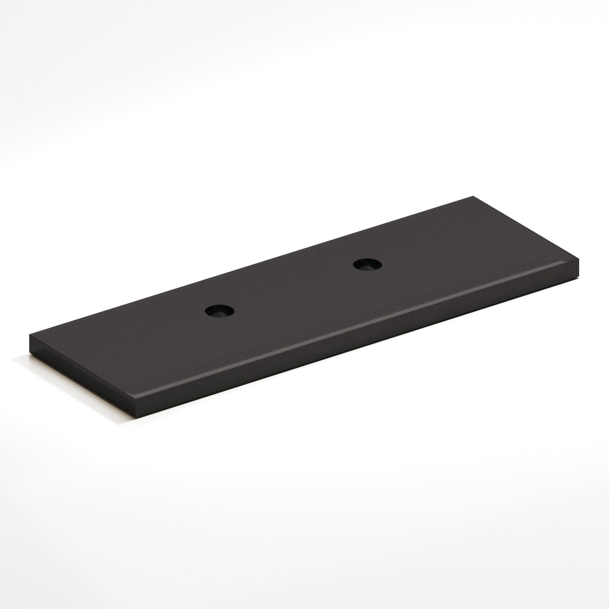 Colonial Bronze 9420 Offset Rectangular Backplate, 1 in Wide, for 420, 457 and 458 Series - Satin Black