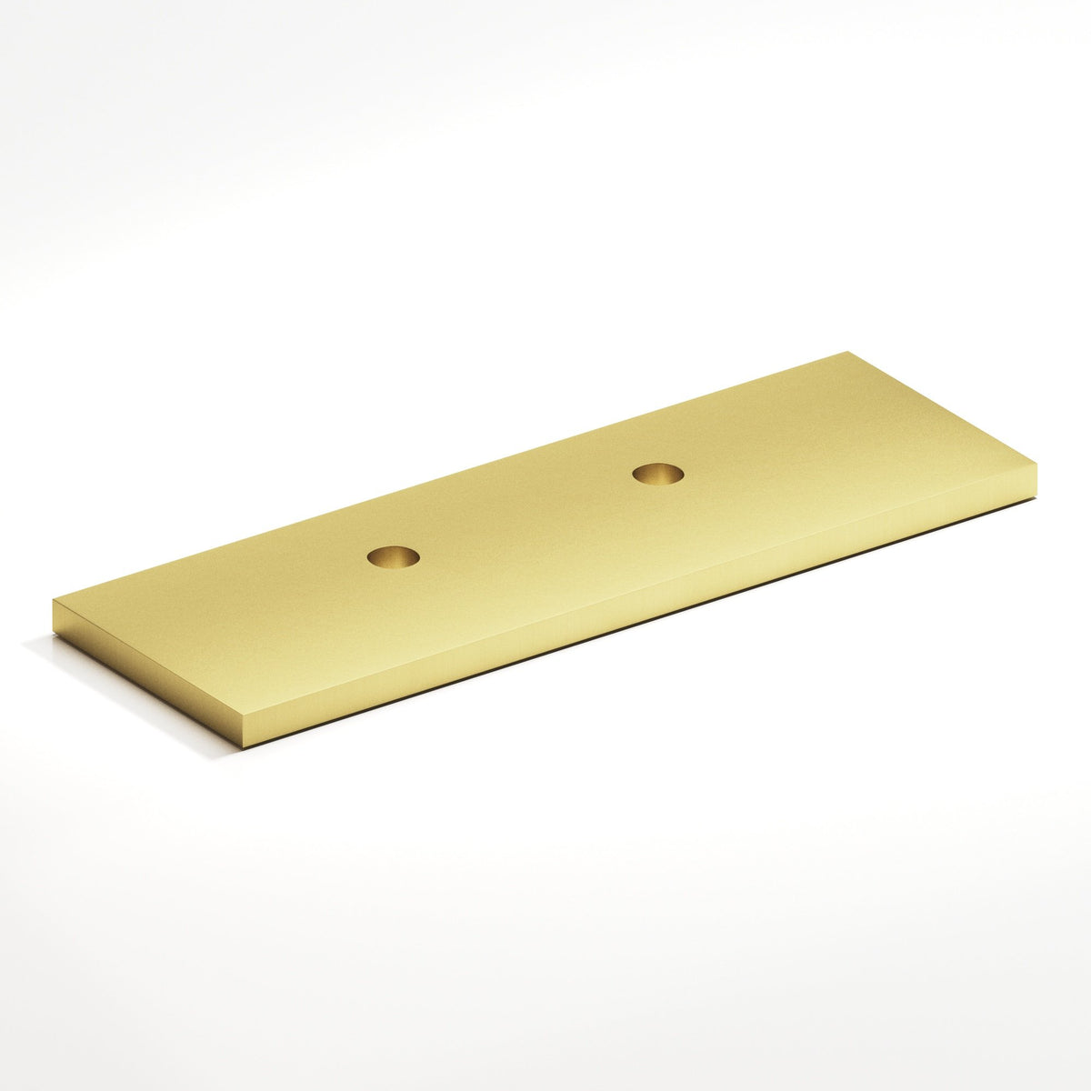 Colonial Bronze 9420 Offset Rectangular Backplate, 1 in Wide, for 420, 457 and 458 Series - Matte Satin Brass