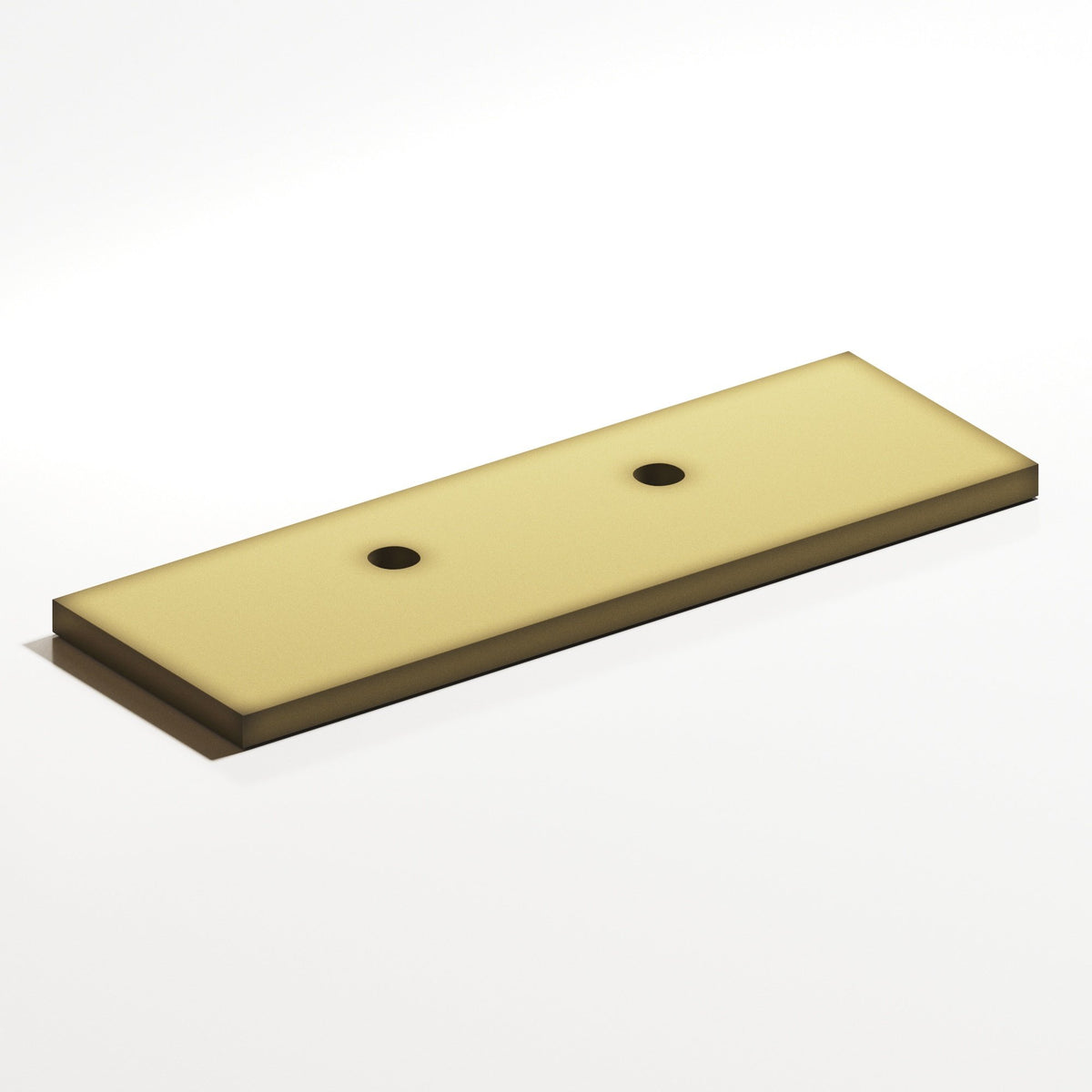 Colonial Bronze 9420 Offset Rectangular Backplate, 1 in Wide, for 420, 457 and 458 Series - Matte Antique Satin Brass