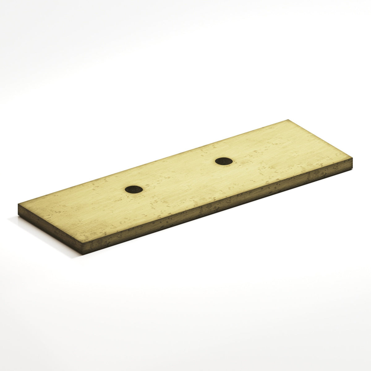 Colonial Bronze 9420 Offset Rectangular Backplate, 1 in Wide, for 420, 457 and 458 Series - Distressed Antique Brass