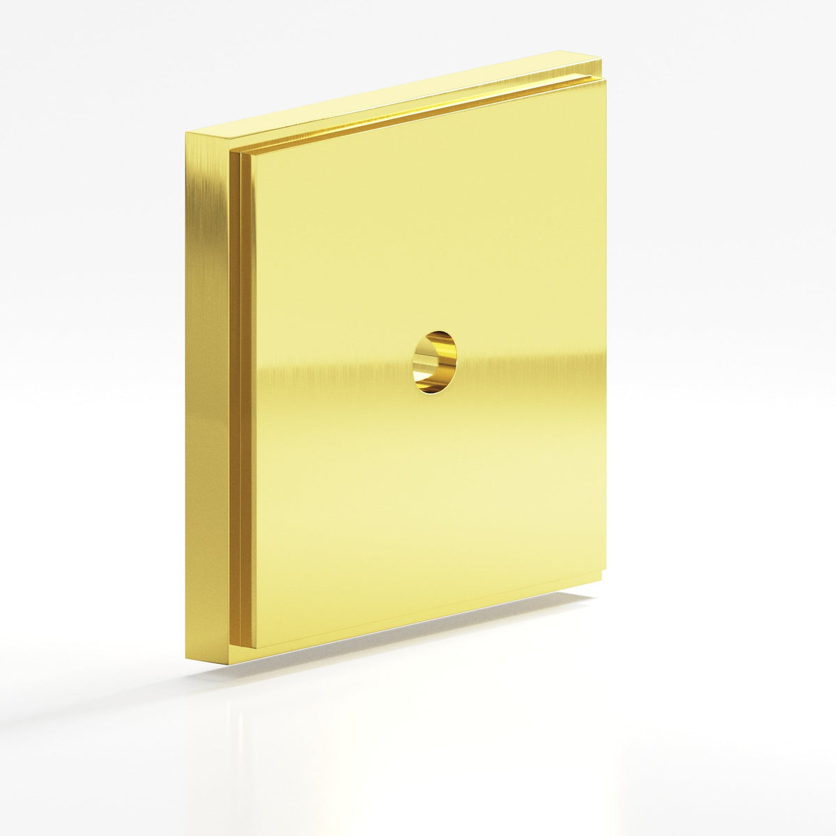 Colonial Bronze 9625 Stepped Square Backplate, 1-3/4 in, for 8-32 Screw - French Gold