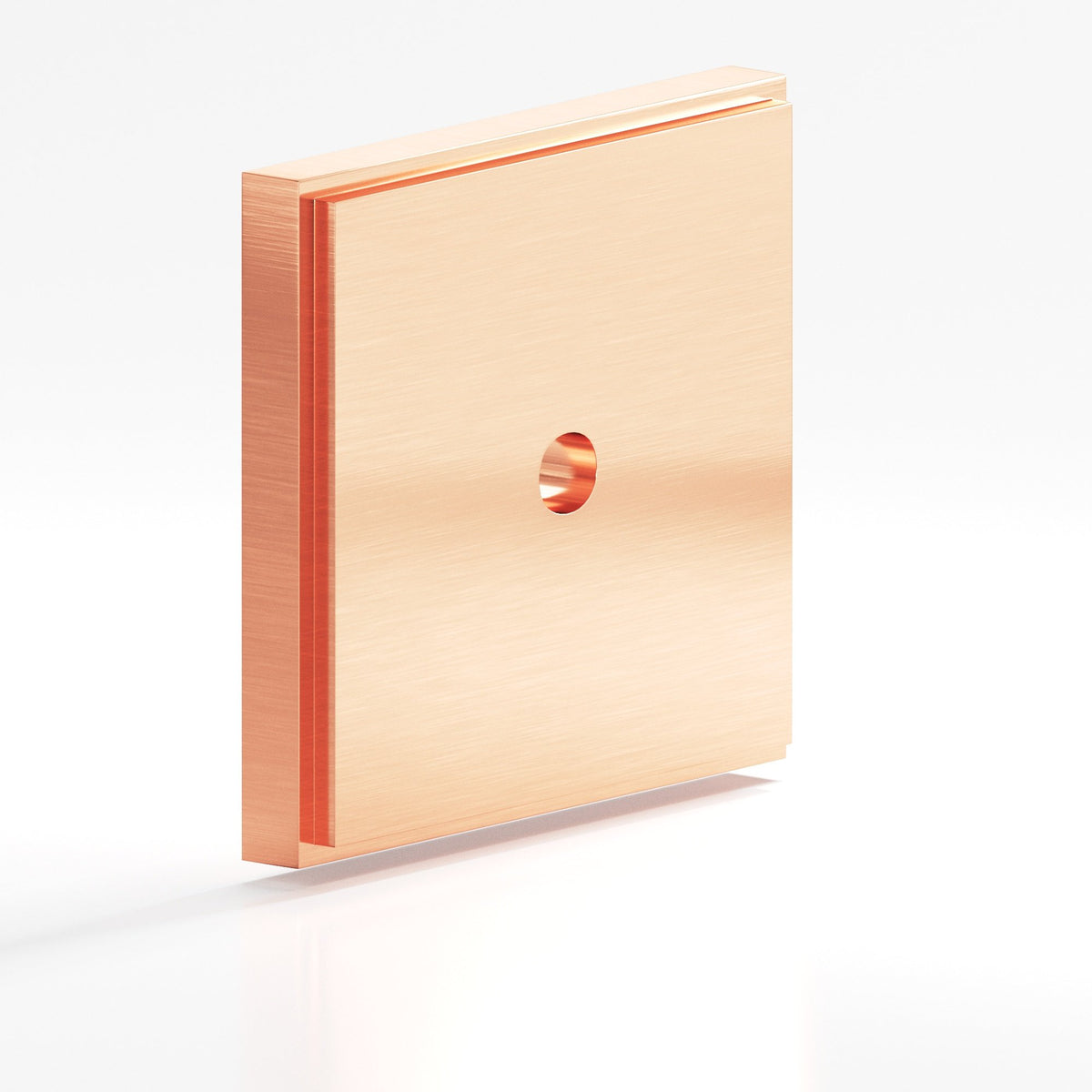 Colonial Bronze 9625 Stepped Square Backplate, 1-3/4 in, for 8-32 Screw - Satin Copper