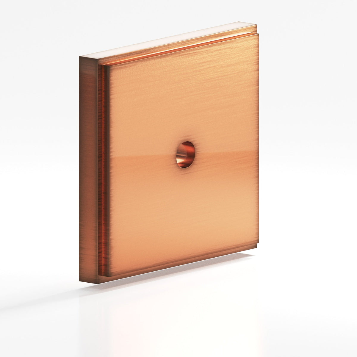 Colonial Bronze 9945 Stepped Square Backplate, 1 in, for 8-32 Screw - Antique Copper