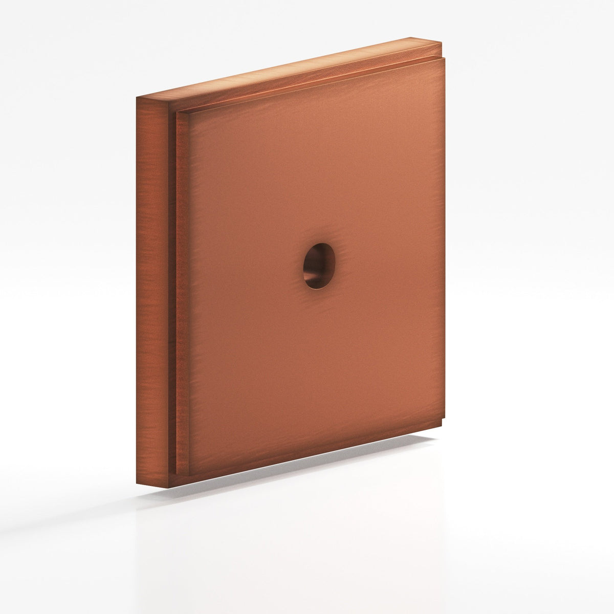 Colonial Bronze 9945 Stepped Square Backplate, 1 in, for 8-32 Screw - Matte Antique Copper