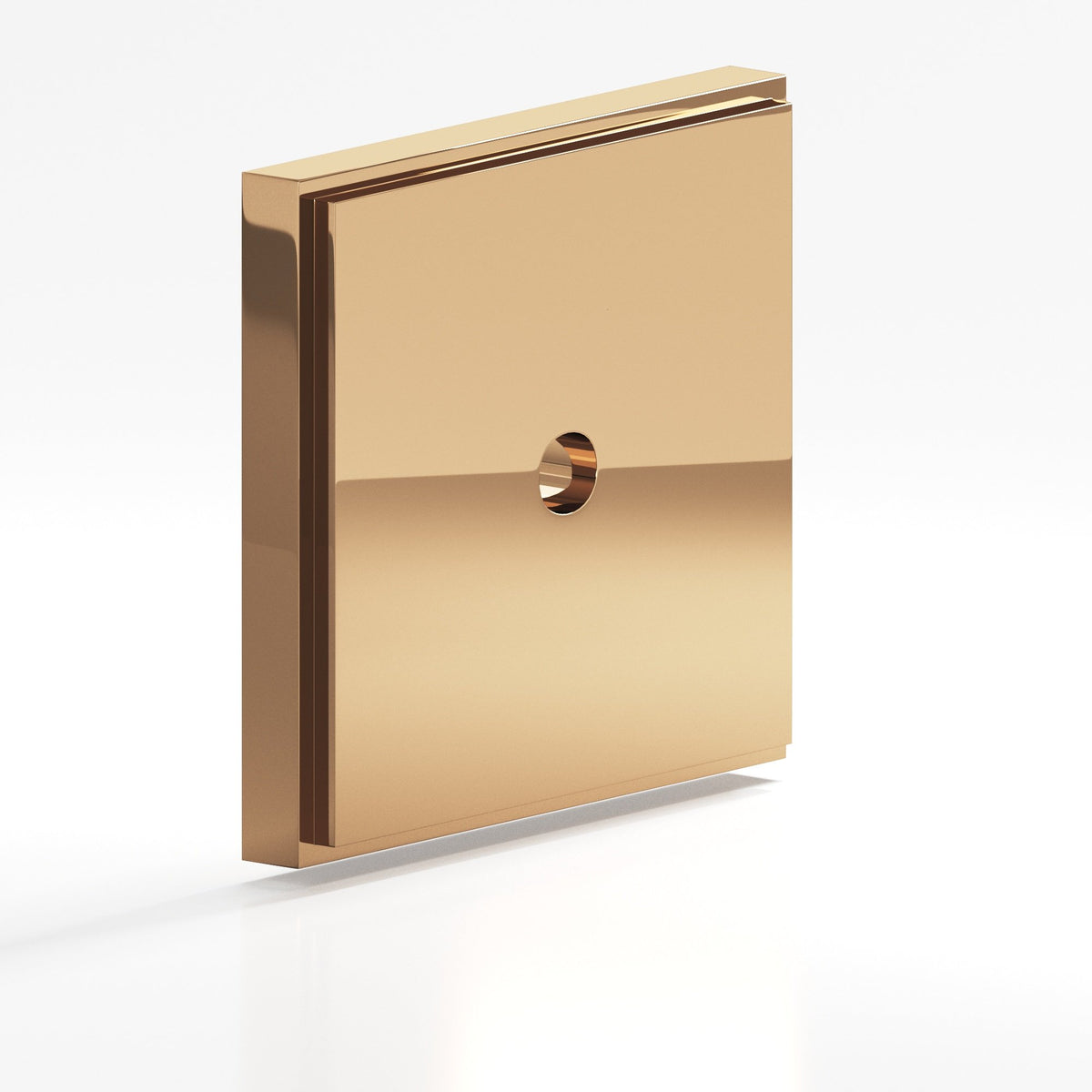 Colonial Bronze 9624 Stepped Square Backplate, 1-1/2 in, for 8-32 Screw - Polished Bronze