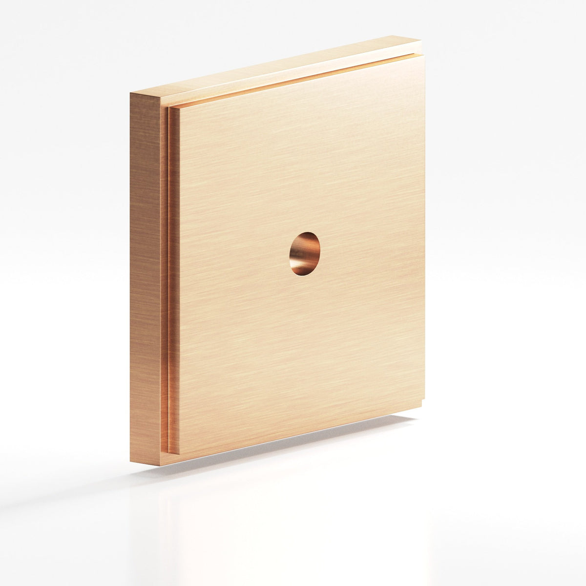 Colonial Bronze 9624 Stepped Square Backplate, 1-1/2 in, for 8-32 Screw - Satin Bronze