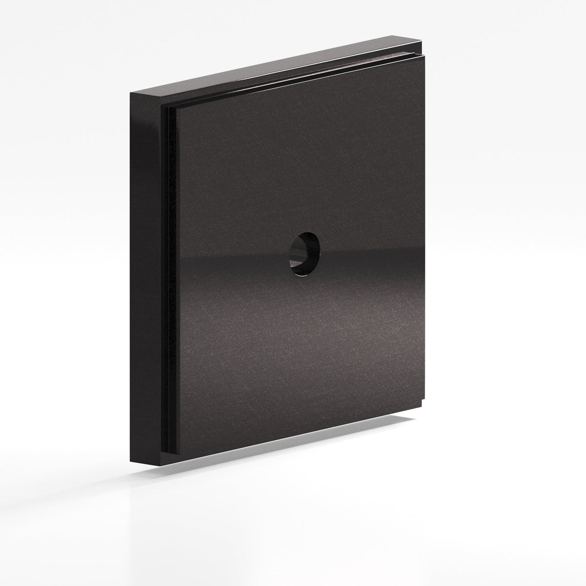 Colonial Bronze 9625 Stepped Square Backplate, 1-3/4 in, for 8-32 Screw - Satin Black
