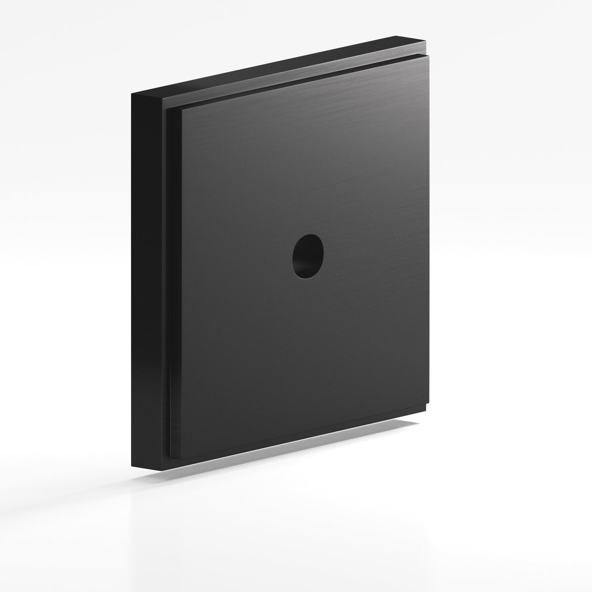Colonial Bronze 9624 Stepped Square Backplate, 1-1/2 in, for 8-32 Screw - Matte Satin Black