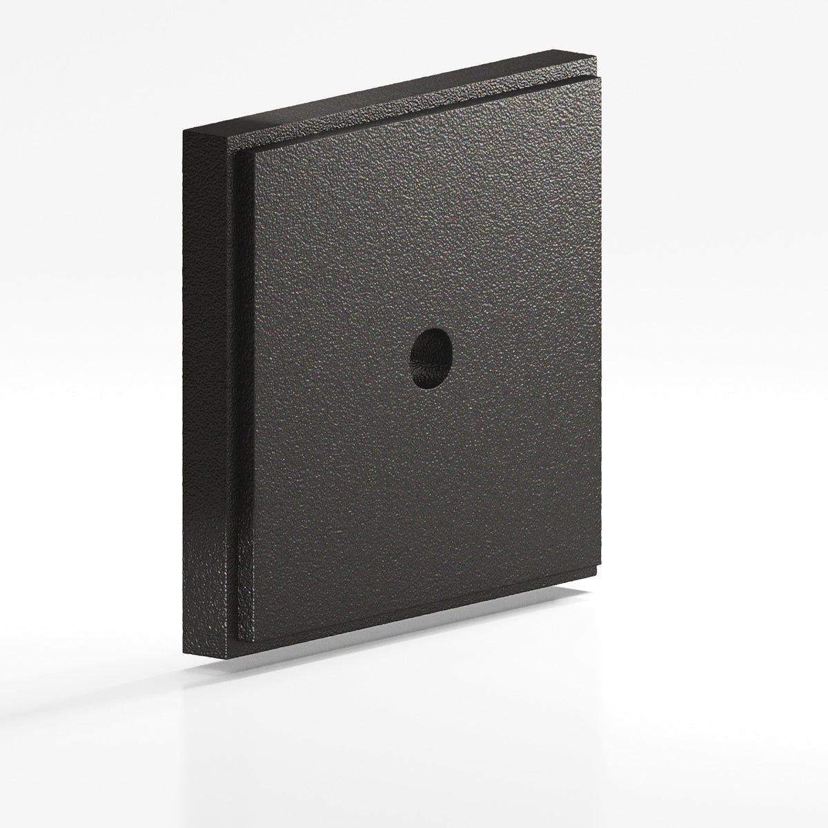 Colonial Bronze 9623 Stepped Square Backplate, 1-1/4 in, for 8-32 Screw - Frost Black™