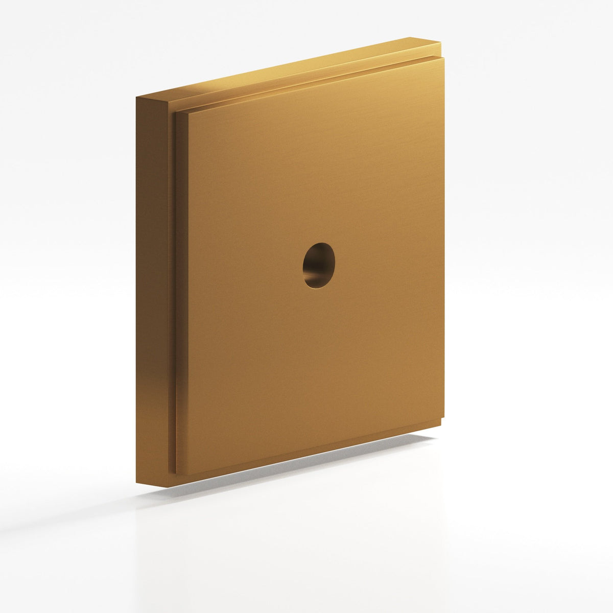 Colonial Bronze 9623 Stepped Square Backplate, 1-1/4 in, for 8-32 Screw - Matte Light Statuary Bronze
